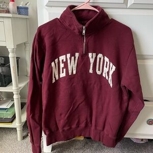 Brandy melville new york quarter zip